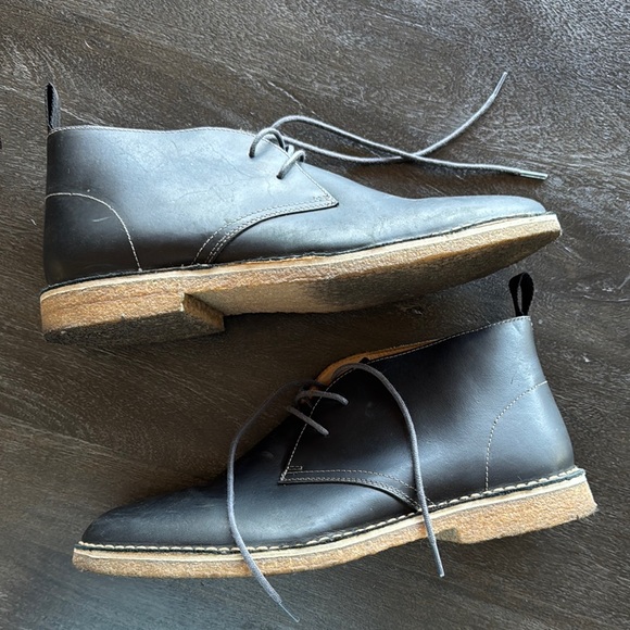 Nordstrom Men\'s Black Leather Chukka Boots main image 8